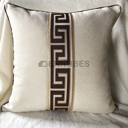 Cojín de Costura de Encaje Estilo Nórdico Color Sólido