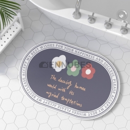 Alfombra Antideslizante Lavable de Flores para Bebé