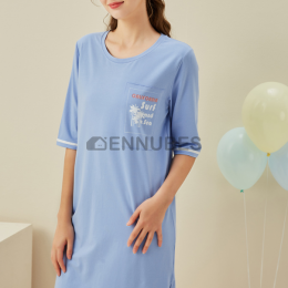 Pijamas Azul Verano Camisón Mujeres