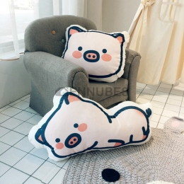 Cojín Almohada de Cabeza de Cerdito Gordo de Terciopelo Nórdica