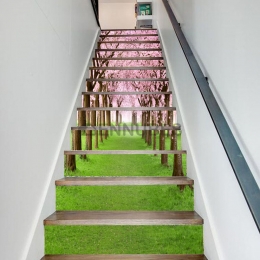 Pegatinas con Diseño de Cerezo para Escaleras