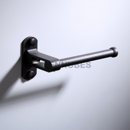 Portarrollo Negro de Papel sin Agujeros para Baño