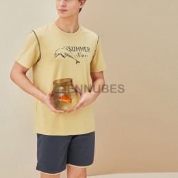 Pijamas Hombre Estampado Delfín Verano