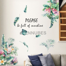 Pegatinas de Flora Verde y Inglés