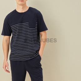Pijamas Hombre Con Cuello Redondo