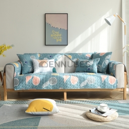 Funda de Sofá Universal con Estampado de Sarga de Algodón para Todas las Estaciones