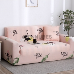 Funda de Sofá Rosa Flamingo Impresión Nórdico