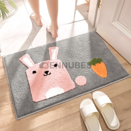Alfombra Linda de Flocado Grueso de Dibujos Animados