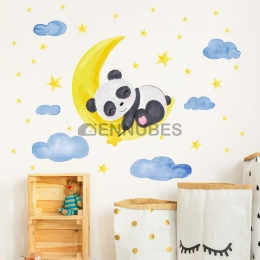 Pegatinas de Pared Creativas Panda y Luna