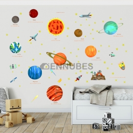 Pegatinas de Pared de Estrella y Planeta