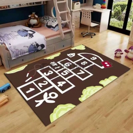 Alfombra Lavable Antideslizante de Gateo de Rayuela para Bebés