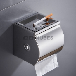 Caja de Pañuelos de Baño de Acero Inoxidable con Cenicero Sin Perforaciones