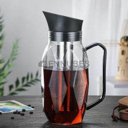 Cafetera de Vidrio con Asa para el Hogar