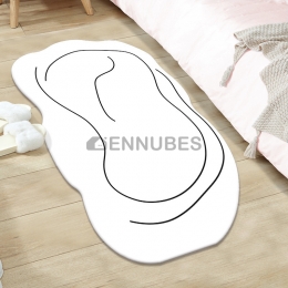 Alfombra Lavable Antideslizante Suave Blanca para Bebé