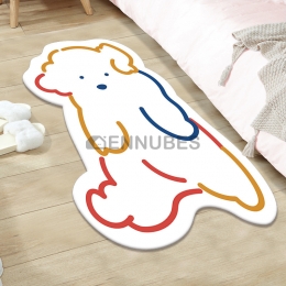 Alfombra Lavable Suave de Animal Dibujos Animados para Bebé