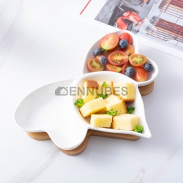 Platos de Salsa Frutas Tres Compartimentos Creativo Cerámica