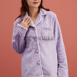Pijamas Mujeres Invierno Franela Gruesa