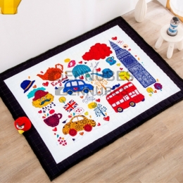 Alfombra Lavable Antideslizante de Algodón de Gateo para Bebés