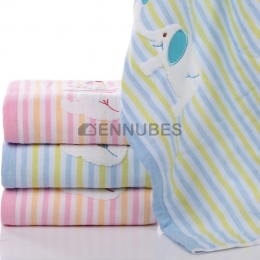 Toalla de Baño Grande de Algodón Jacquard con Elefante