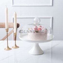 Bandeja de Pastel Tapa de Vidrio Tamaño Grande Banquete
