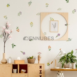 Pegatinas de Pared de Flores Multicolores
