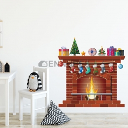 Pegatinas de Pared para la Chimenea de Navidad