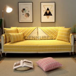 Funda de Sofá Universal de Estilo Escandinavo de Algodón y Lino para Todas las Estaciones