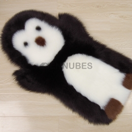 Alfombra Lavable de Pingüino para Bebé