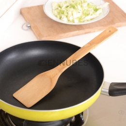 Espátula de Bambú Natural para Sartenes Antiadherentes