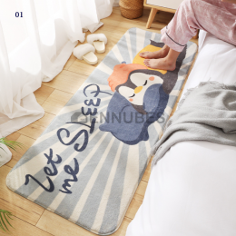 Alfombra Lavable de Terciopelo de Cordero de Dormitorio de Casa de Dibujos Animados