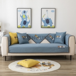 Cojín de Sofá de Tela de Cuadros de Cuatro Estaciones