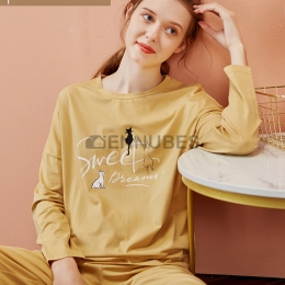 Pijamas Estampado Mujeres Cúrcuma