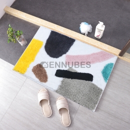 Alfombra Antideslizante de Baño Abstracta Geométrica