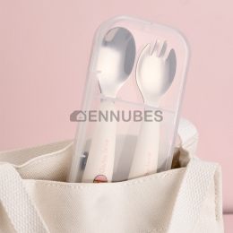 Cubiertos Portátiles para Niños de Acero Inoxidable