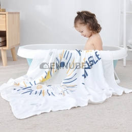 Toalla de Baño Transpirable de Fibra de Bambú con Estampado para Niños