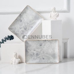 Bandeja Plato de Almacenamiento Mate Cerámica Joyería Luna