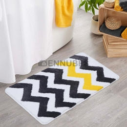 Alfombras Baño Rayas de Ola Absorbente Antideslizante