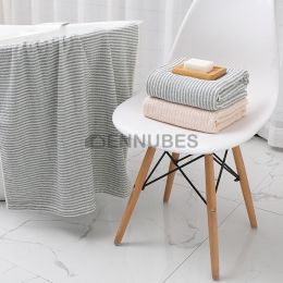 Toalla de Baño de 100% Algodón a Rayas Divertidas