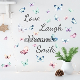 Pegatinas de Inglés Mariposa
