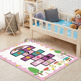 Alfombra Antideslizante Lavable de Rayuela para Bebé