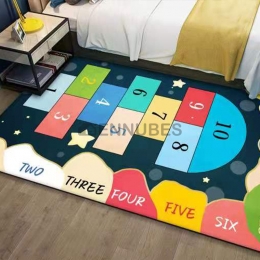 Alfombra Lavable Antideslizante Suave de Gateo de Rayuela para Bebé