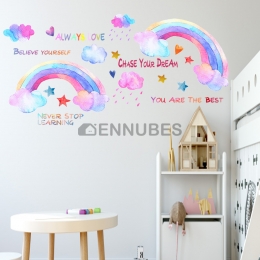 Pegatinas de Pared Creativos de Nube y Lluvia y Estrellas