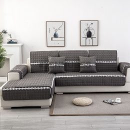 Cojín de Sofá de Tejido Combinado Antideslizante de Estilo Europeo