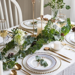 Plato llano de Carne Estilo Británico Cerámica Plato Plano