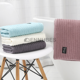 Toalla de Baño de Rayas Sencillas de Algodón