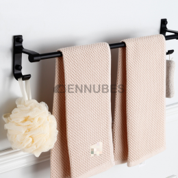 Toallero de Pared con Ganchos de Aluminio sin Perforar