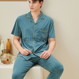 Pijamas Hombre Verano Pijama Entero con Manga Corta
