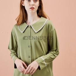 Pijamas Verde Camisero Mujeres