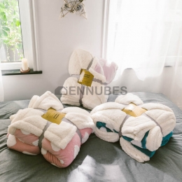 Mantas Lana de Cordero Nórdico Invierno Jacquard