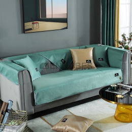 Cojín de Sofá de Color Sólido de Seda Gruesa Antideslizante de Verano